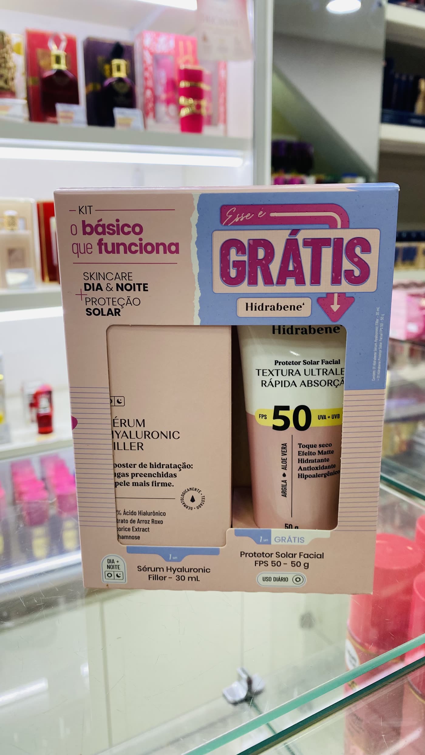 Kit Sérum Hyaluronic Filler + Protetor Solar Hidrabene